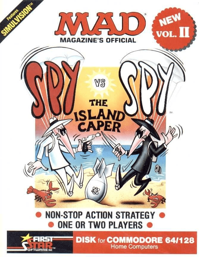 Spy vs Spy the Island Caper box art for Commodore 64
